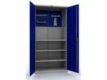 Шкаф инструментальный ПРОМЕТ ТС 1995-023000 с 3 большими полками, 1 малой полкой, полкой для баллончиков, экраном и держателями для ключей и инструментов