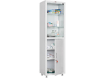 Медицинский шкаф Промет MED 1 1657/SG, двухстворчатый (2 двери), 1 ключевой замок, 4 полки